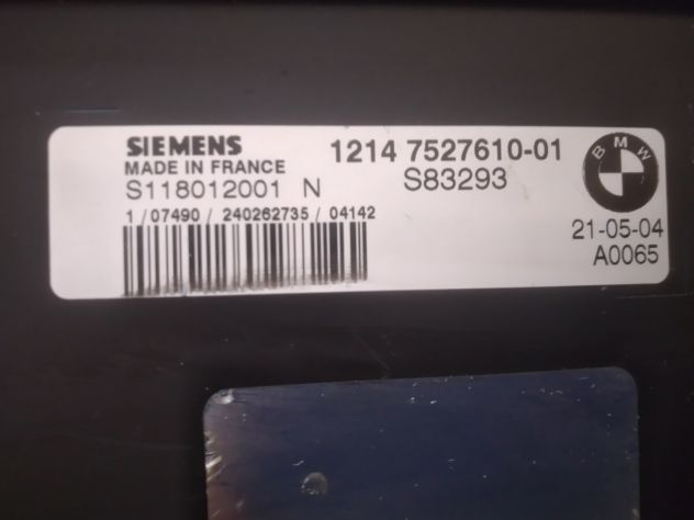 CENTRALINA MOTORE SIEMENS BMW MINI COOPER S118012001 12147527610 01 S118012001 - Foto 7