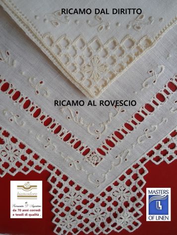 Tovaglie lino ricamo a mano con tovaglioli - Foto 8