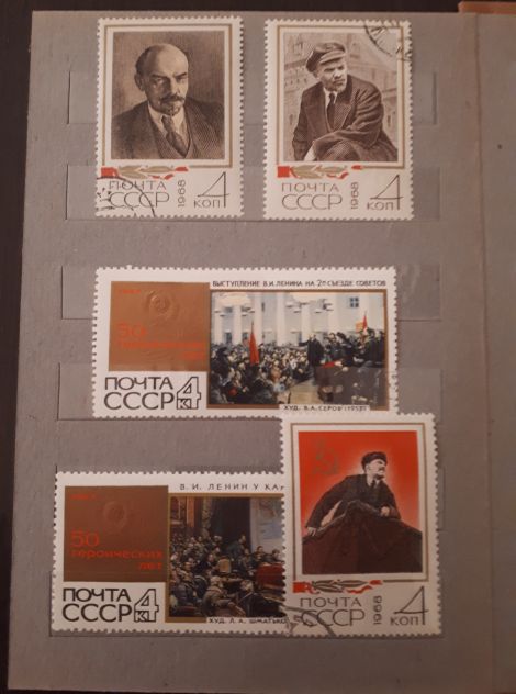 LENIN FOLDER SPECIAL DI 30 FRANCOBOLLI CENTENARIO DALLA MORTE 1870 - 1970. - Foto 5