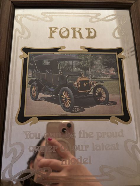 QUADRO/SPECCHIO CON FOTO AUTO FORD MODEL T VINTAGE INTROVABILE UGUALE IN OTTIME - Foto 9