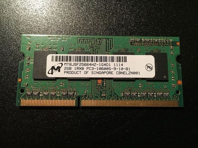 MICRON 2GB 1Rx8 PC3-10600S-9-10-B1 (DDR3-204pin)