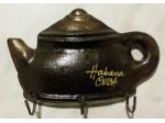 Appendiabiti in Ceramica Habana Cuba a forma di teiera con tre ganci nuovo