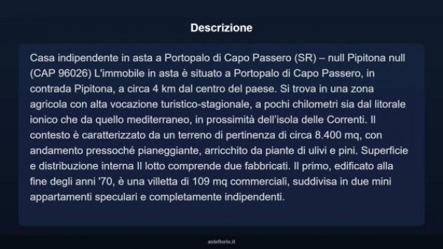 Immobile in asta di 226 m² in vendita a Portopalo di Capo Passero - Foto 8