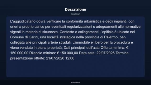 Immobile in asta di 3000 m² in vendita a Carini - Foto 4