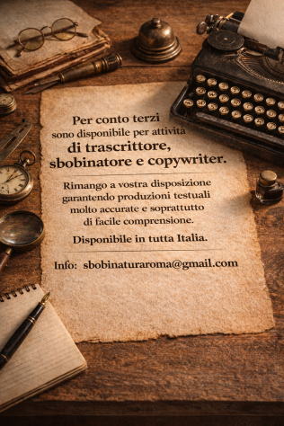 ✍️ TRASCRITTORE | SBOBINE | COPYWRITER | SCRITTORE ✍️
