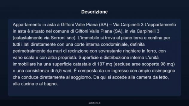 Immobile in asta di 107 m² in vendita a Giffoni Valle Piana - Foto 3