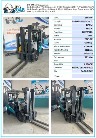 KBE 30 TRIPLEX - SEMICABINA (NUOVO DI FABBRICA)