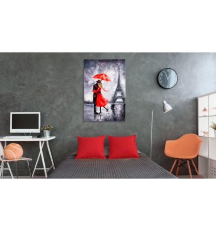 Quadro Innamorati A Parigi - Rosso Cm.60x90 E 80x120 ARREDALACASA - Foto 2