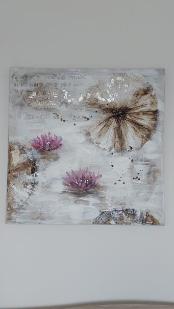 Quadro Ninfee 80x80