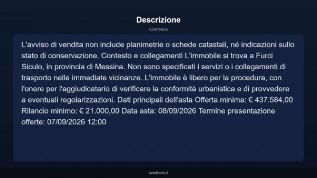 Immobile in asta di 2000 m² in vendita a Furci Siculo - Foto 3