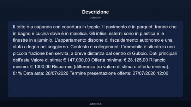 Immobile in asta di 120 m² con più di 5 locali in vendita a Gubbio - Foto 4