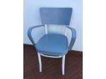 sedia - poltrona (comoda) degli anni 40 vintage shabby bianco grigio