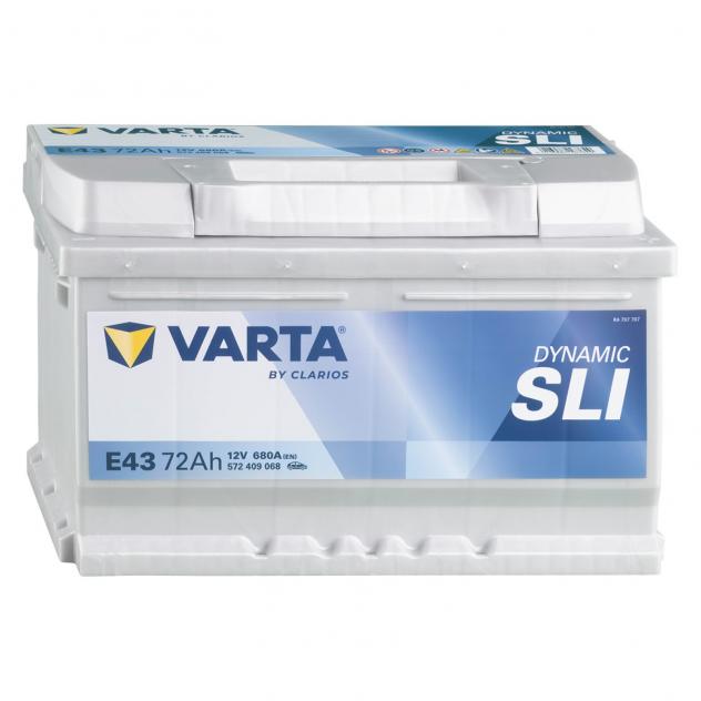 Varta Blue Dynamic 278X175X175 Ah 72 Sigla E43 572409068