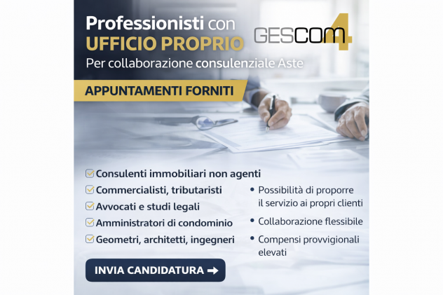 Professionisti con Ufficio Proprio – Collaborazione Commerciale Aste