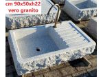 Lavello lavandino con piano in pietra granito 90 cm