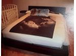 Letto matrimoniale con contenitore, completo di materasso