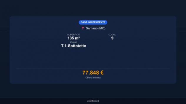 Immobile in asta di 135 m² con più di 5 locali e box auto in vendita a Sarnano - Foto 15