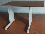 TAVOLO SCRIVANIA OLIVETTI SYNTHESIS SERIE 80 ETTORE SOTTSASS IN LEGNO E ACCIAIO
