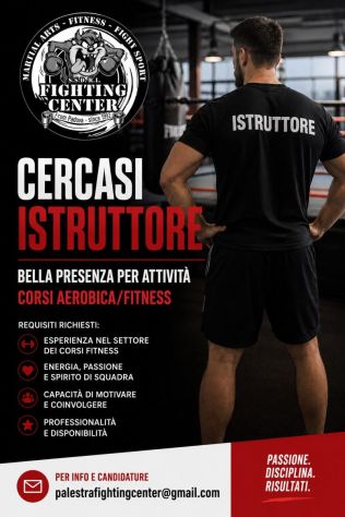 Cercasi istruttore per corsi di aerobica/fitness