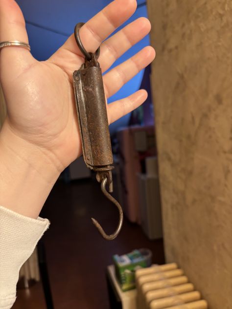 BILANCIA TASCABILE A MOLLA D’EPOCA/DINAMOMETRO MECCANICO MARCA SALTER IN METAL - Foto 8