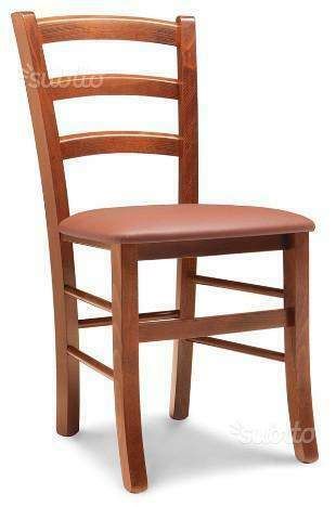 Sedie Legno Per Ristorante Bar cod 3011/I Sedile Ecopelle
