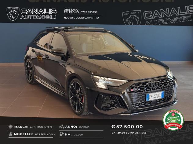 AUDI RS3 2.5 TFSI 400 CV 2022 *TETTO* IVA ESPOSTA