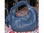 borsa donna blu maxima pelle