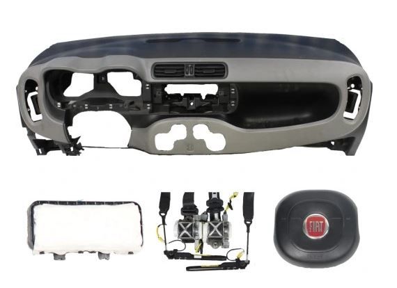 KIT AIRBAG FIAT PANDA 4X4 2015 COMPLETO DI AIR SX AIR DX CRUSCOTTO 2 CINTURE ANT