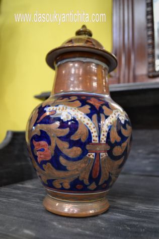 Vaso con coperchio degli anni 40 Gualdo Tadino A. Rubboli