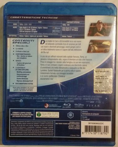 Ratatouille Blu-Ray Disc di Brad Bird (Regista) Pixar, 2014 nuovo - Foto 5
