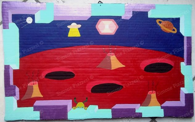 Quadro di Simone Piazzesi - CARTOLINA DA FROLIX 8 - Omaggio a P. K. Dick (2025)