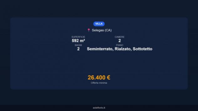 Immobile in asta di 592 m², box auto in vendita a Selegas - Foto 16