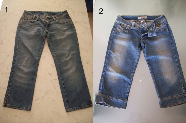 Jeans Pinocchietti donna firmati Gues e Benetton