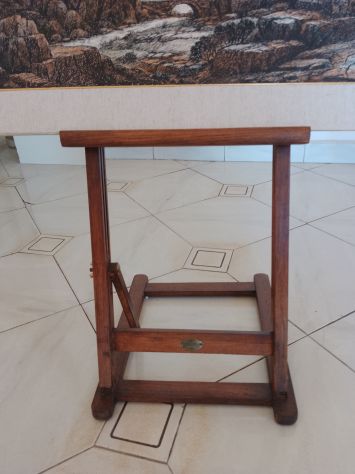Cavaletto Artigianale E Dipinto Pittura Esposizione Vintage Made In Francia - Foto 8