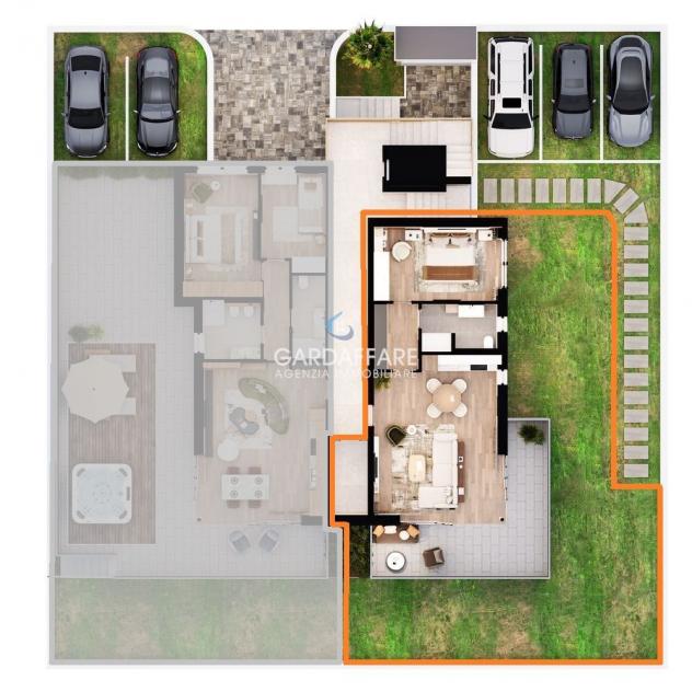 Nuovo bilocale con giardino privato e vista lago - Foto 12