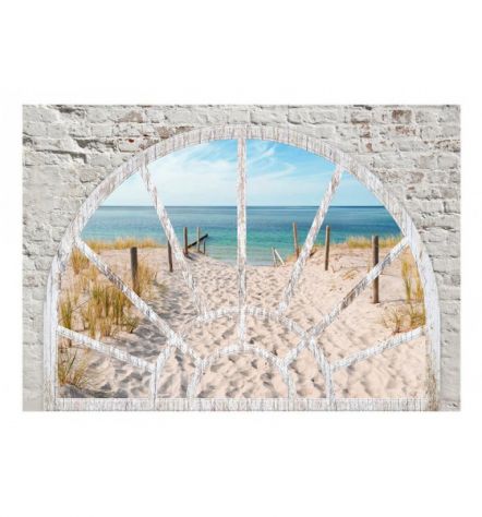 Fotomurale Adesivo Con La Finestra Sulla Spiaggia Arredalacasa