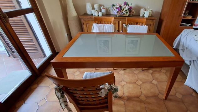 Tavolo rettangolare allungabile  6 sedie - Foto 4