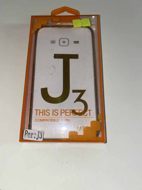 UNA COVER RETRO USATA MA INTEGRA TRASPARENTE PER SMARTPHONE SAMSUNG J3 COMPATIB
