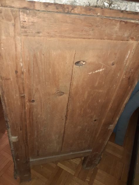 Comodino in legno anni 60 piano marmo - Foto 4