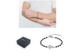 Bracciale Uomo Black Onyx mod. TJ2407 Acciaio inox/Pietra colore Argento/Nero.