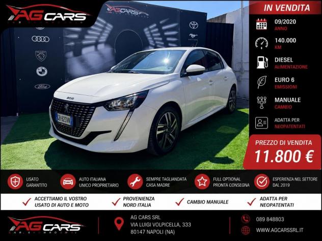Peugeot 208 BlueHDi 100 Stop&Start 5 porte Allure 12 MESI DI GARANZIA CON SOCCORSO STRADALE