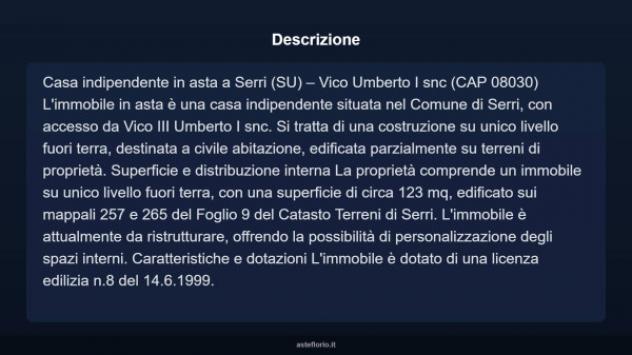 Immobile in asta di 123 m² in vendita a Serri - Foto 3