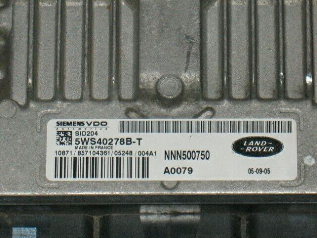 5WS40278B-T ECU LAND ROVER 2.7 SID204 5WS40278B-T NNN500750 A0079 - Foto 4