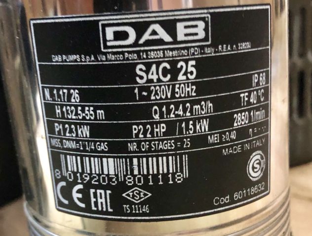 Motore pompa sommersa HP3 DAB - Foto 2