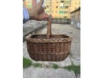 Cesto in Vimini Vintage Robusto e Artigianale Perfetto per Arredo o Uso Quotidia