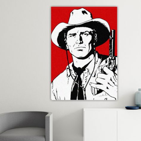 Quadro Tex Willer dipinto a mano pop art