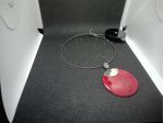 Collana ak401, Argento 925 rodiato, Corallo