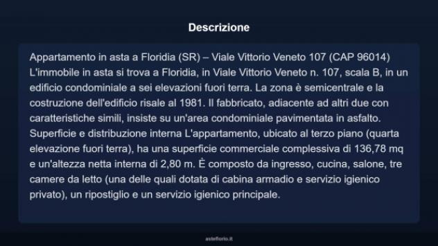 Immobile in asta di 136 m² con più di 5 locali e box auto in vendita a Floridia - Foto 11