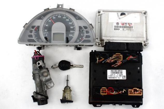 045906019BN KIT ACCENSIONE AVVIAMENTO VOLKSWAGEN FOX 1.4 D 51KW 5M 3P (2007) RICAMBIO USATO 6Q1937049D 5Z0920820Q 4B0905851Q CON CENTRALINA MOTORE, BL