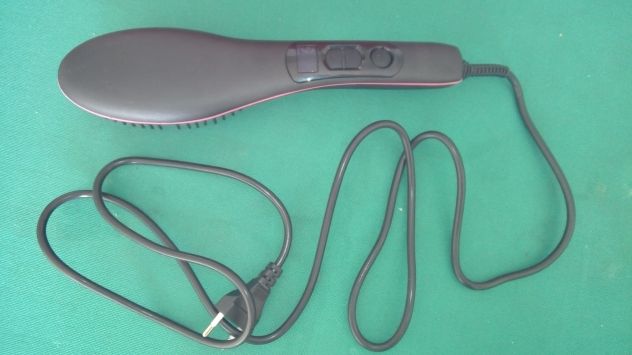 spazzola per capelli lisciante elettrica piastra in ceramica ionica - Foto 3